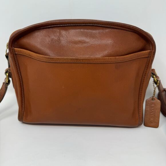 VTG Coach Bag Metropolis British Tan Leather Zip Crossbody Strap 9087 - Picture 2 of 13
